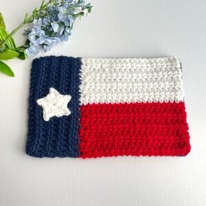 Texas Flag Crocheted Bag